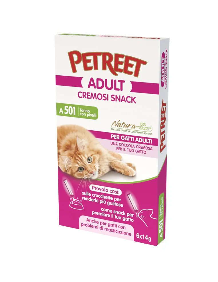 Petreet Cremosi Snack Tonno Piselli 14g