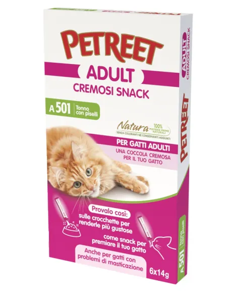 Petreet Cremosi Snack Tonno Piselli 14g