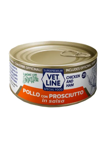 Vet Line Gatto Pollo E Prosciutto In Salsa 70 Gr
