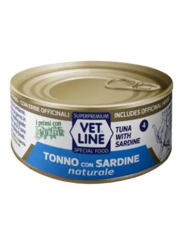 Vet Line Gatto Tonno E Sardine Naturale 70 Gr