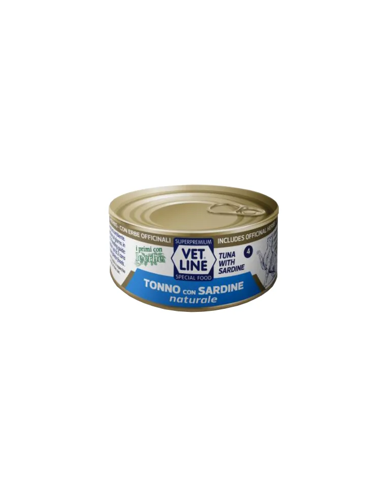 Vet Line Gatto Tonno E Sardine Naturale 70 Gr