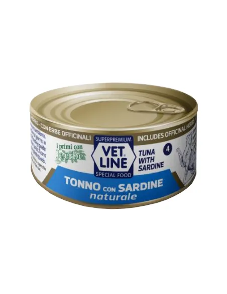 Vet Line Gatto Tonno E Sardine Naturale 70 Gr