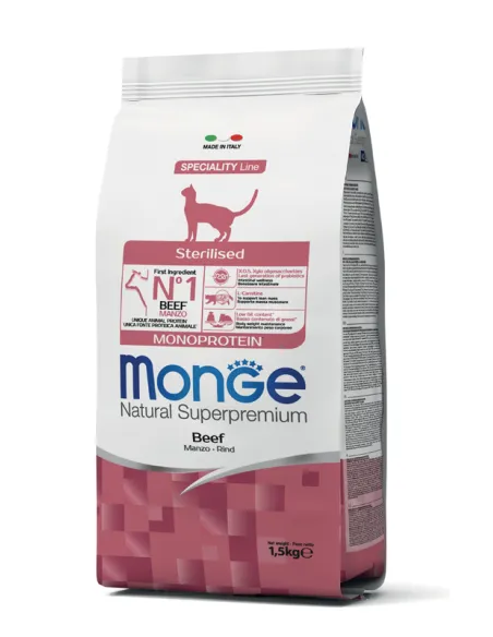Monge Cat Nat Sterilised Manzo 1.5 kg