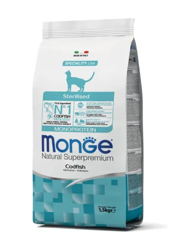 Monge Cat Nat Sterilised Merluzzo 1.5 kg
