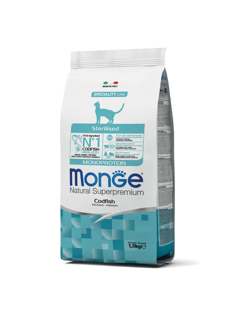 Monge Cat Nat Sterilised Merluzzo 1.5 kg