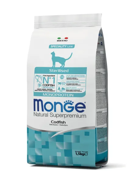Monge Cat Nat Sterilised Merluzzo 1.5 kg Monge Cat Nat Sterilised Merluzzo 1.5 kg