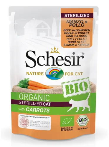 Schesir Cat Bio Manzo Pollo Carota 85gr