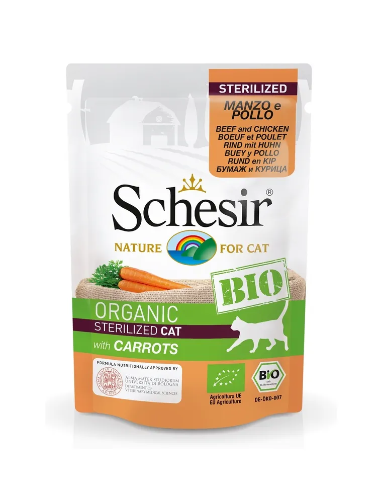 Schesir Cat Bio Manzo Pollo Carota 85gr