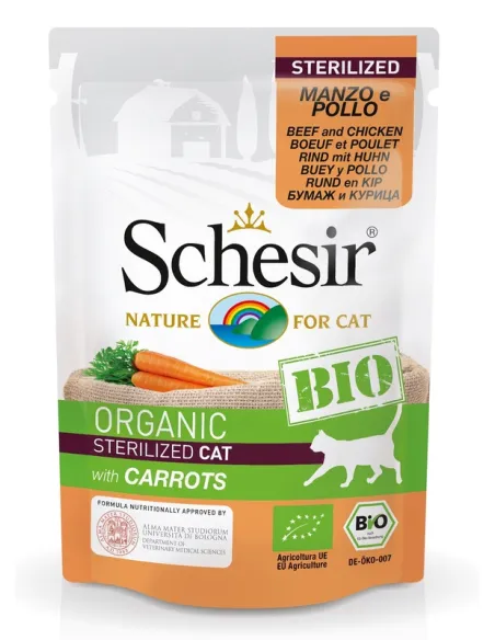 Schesir Cat Bio Manzo Pollo Carota 85gr Schesir Cat Bio Manzo Pollo Carota 85gr