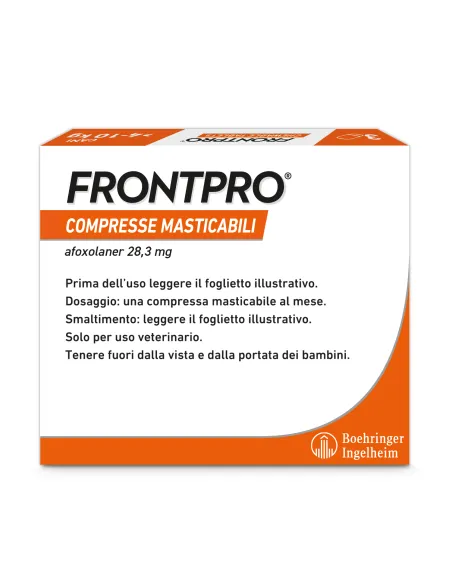 Frontpro 4 - 10 Kg 3 compresse 28,3 mg Frontpro 4 - 10 Kg 3 compresse 28,3 mg