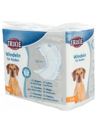 Pannolini Fascia Cani Maschi 12pz Tg L-XL Trixie