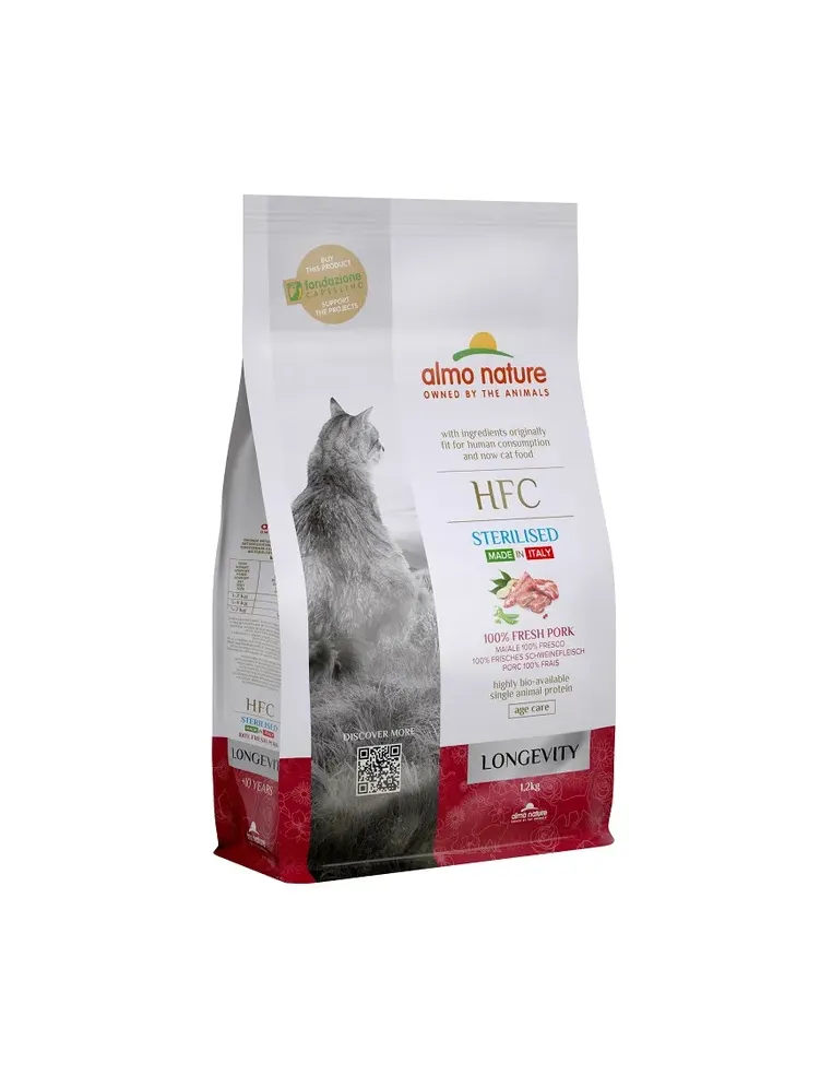 Almo nature HFC gatto Longevity Sterilizzato Maiale 1,2 kg