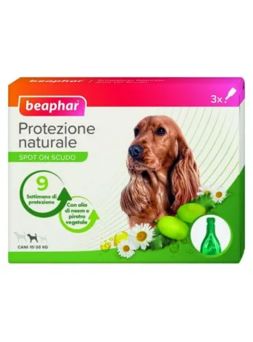 Beaphar protezione naturale spot on cane medio 15-30 kg