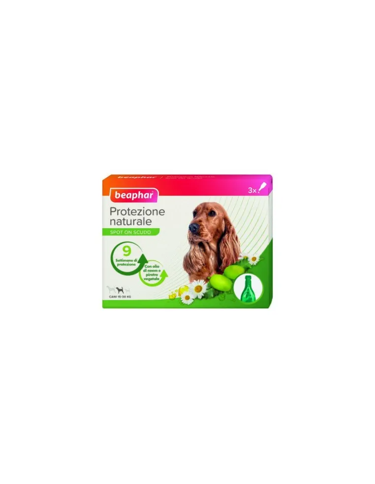 Beaphar protezione naturale spot on cane medio 15-30 kg