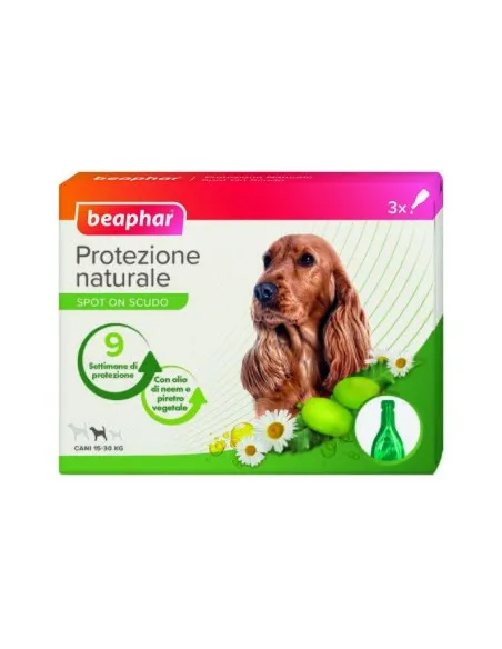 Beaphar protezione naturale spot on cane medio 15-30 kg Beaphar protezione naturale spot on cane medio 15-30 kg