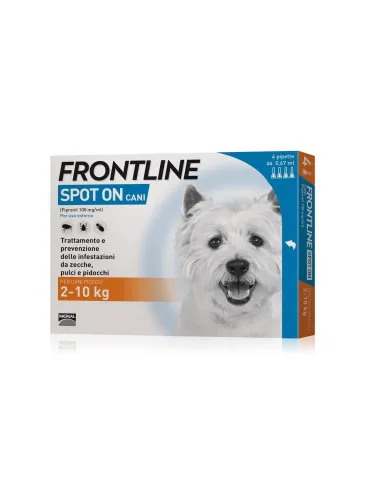 Frontline spot on cani piccoli 4 pipette 0,67 ml 2-10 kg