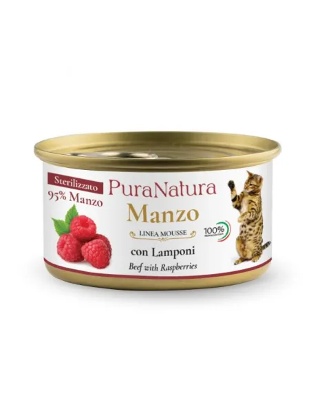 Pura Natura Gatto Steril Manzo-Lamponi 85 Gr