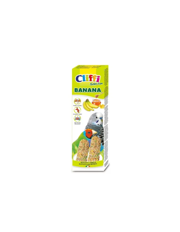 Cliffi sticks pappagallini esotici con banana e miele "banana" 60 gr