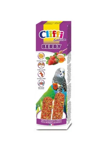 Cliffi stick pappagallini esotici frutti di bosco e miele "berry" 60 gr
