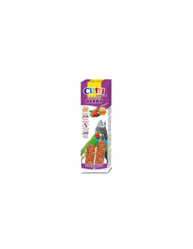 Cliffi stick pappagallini esotici frutti di bosco e miele "berry" 60 gr