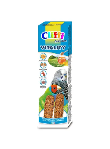 Cliffi sticks pappagallini esotici con semi della salute "vitality" 60 gr