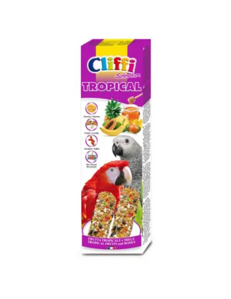 Cliffi sticks pappagalli con frutta tropicale e miele "tropical" 150 gr