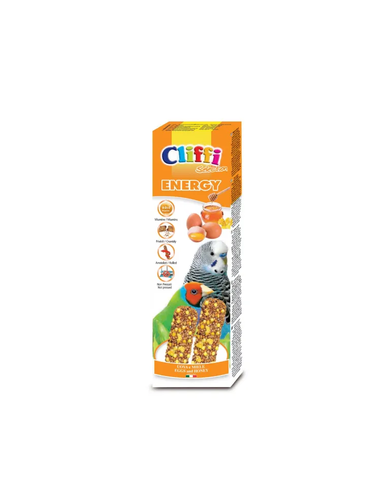 Cliffi sticks pappagallini esotici con uova e miele "energy" 60 gr