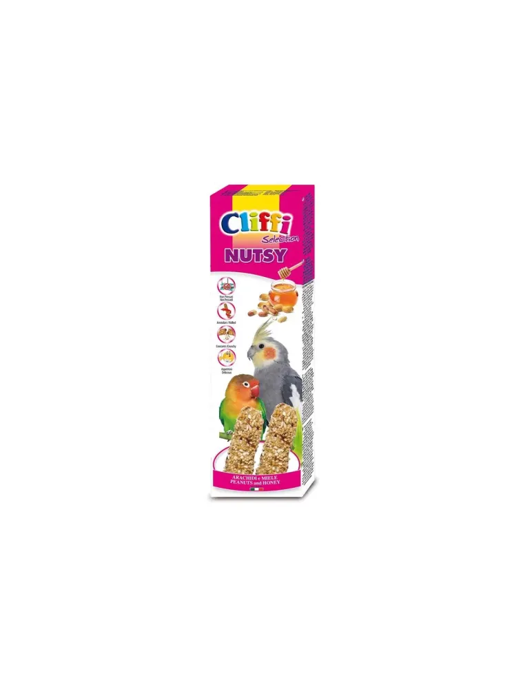 Cliffi sticks pappagalli con miele e arachidi "nutsy" 150 gr