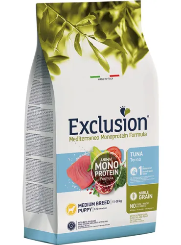 Exclusion Mediterraneo Puppy Tonno Medium 12 Kg