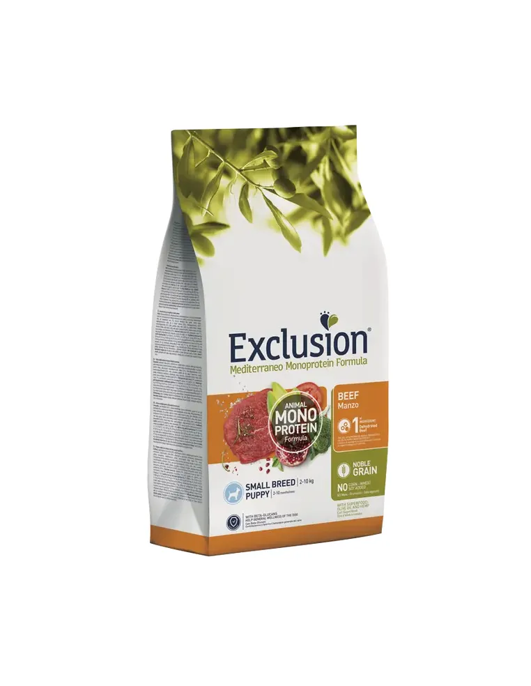 Exclusion Mediterraneo Puppy Manzo Small 2 Kg