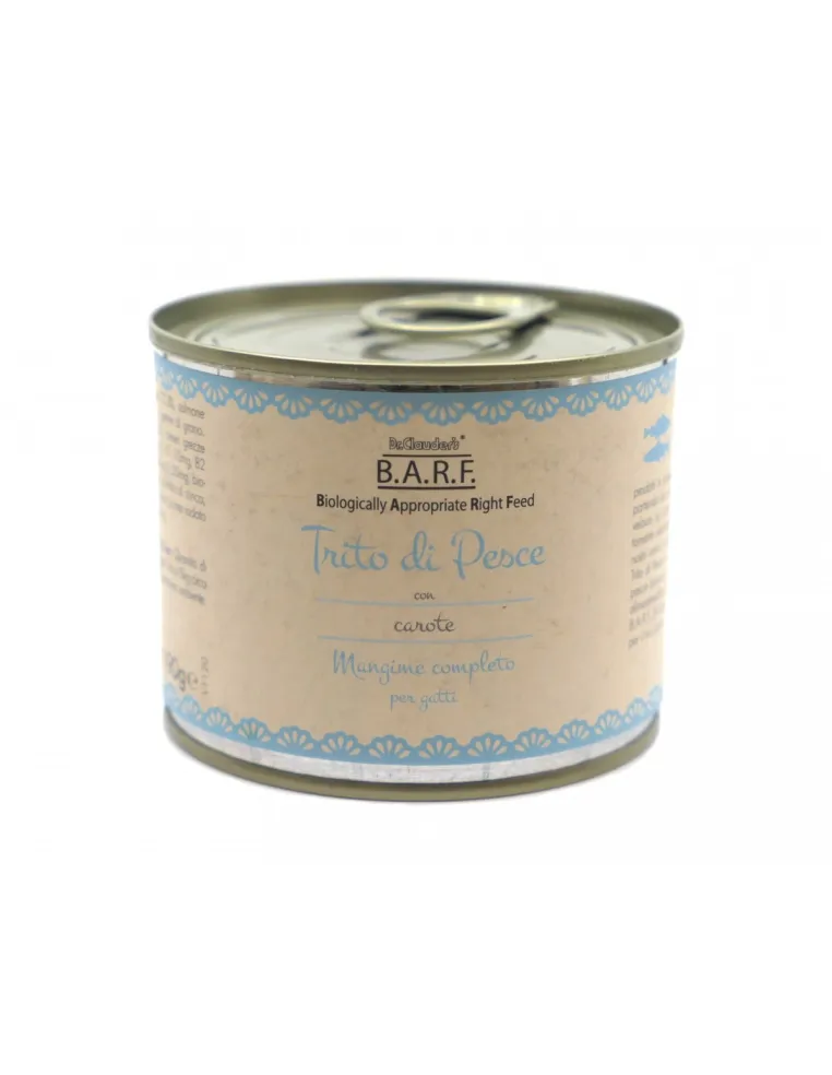 Dr.Clauder's Barf menu completo gatto Trito di pesce con carote 190 gr