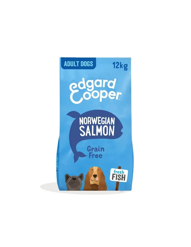 Edgard e Cooper Adult Carne Fresca Di Salmone Norvegese Senza Cereali 12 kg