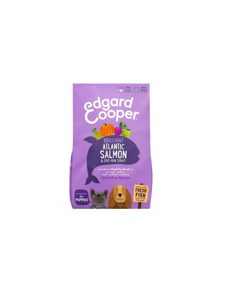 Edgard e Cooper Puppy Salmone e Tacchino Senza Cereali 700 gr