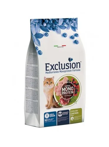 Exclusion mediterraneo gatto sterilized pollo 1,5 kg