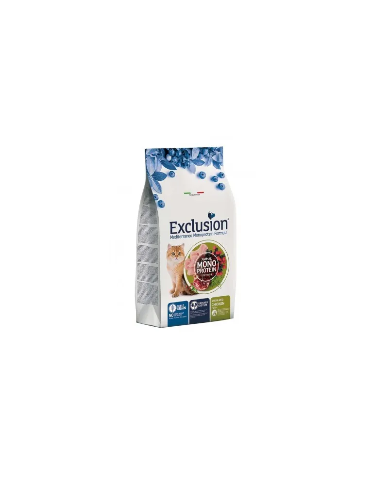 Exclusion mediterraneo gatto sterilized pollo 1,5 kg