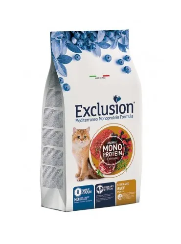 Exclusion mediterraneo gatto sterilized manzo 1,5 kg