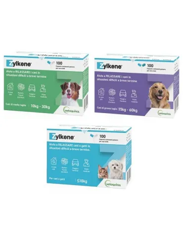 Zylkene Vétoquinol 75 mg 100 Capsule per Cani e Gatti fino a 10 kg