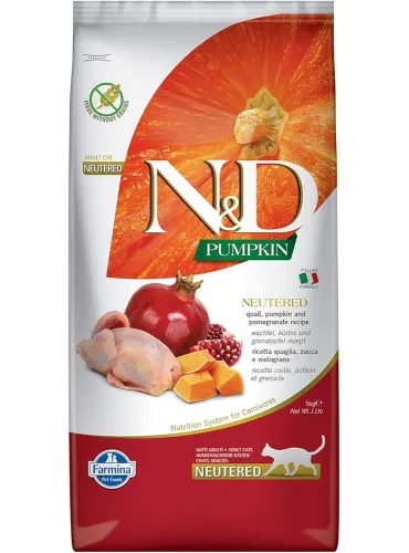 Farmina ned pumpkin gatto neutered quaglia zucca e melograno 5 kg