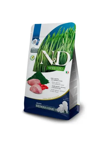 N&D Spirulina Lamb Puppy Med/Max 7 Kg