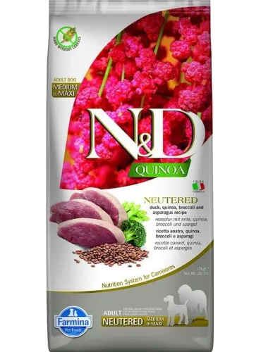 N&D Quinoa Dog Duck Asparagi Neut. 800gr