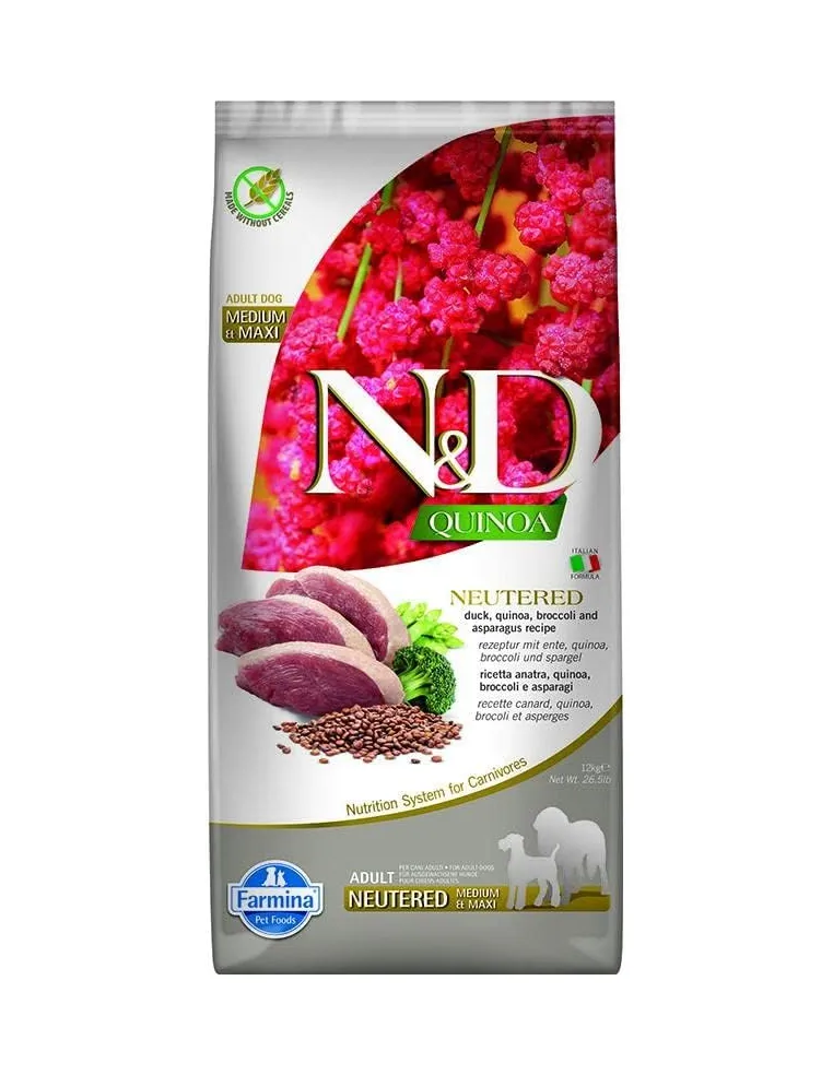 N&D Quinoa Dog Duck Asparagi Neut. 800gr