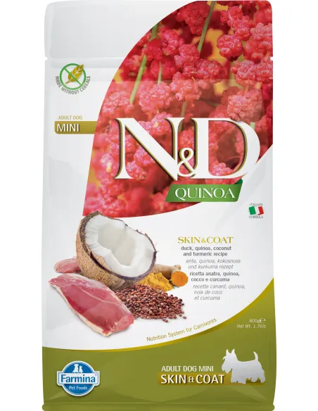 N&D Quinoa Skin&Coat Mini Anatra 2,5 Kg N&D Quinoa Skin&Coat Mini Anatra 2,5 Kg