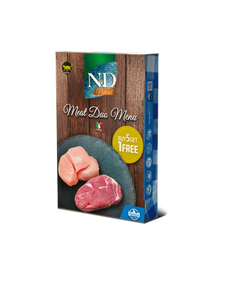 N&D Wet Cat Natural Meat Menu 6pz 70 Gr