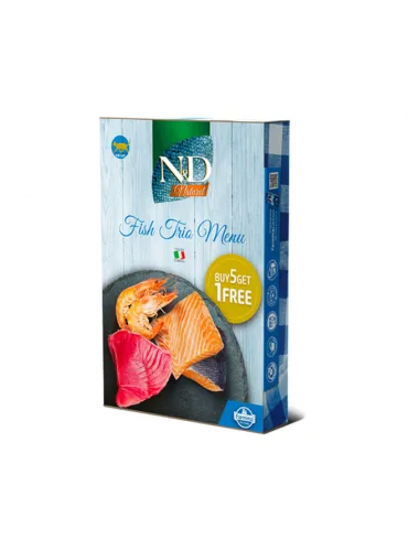 N&D Wet Cat Natural Fish Menu 6pz 70 Gr