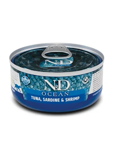 N&D Wet Cat Ocean Tonno Sardina Gamb.70 Gr