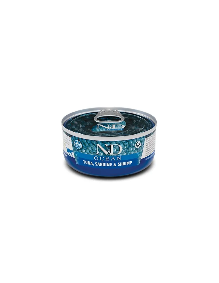 N&D Wet Cat Ocean Tonno Sardina Gamb.70 Gr