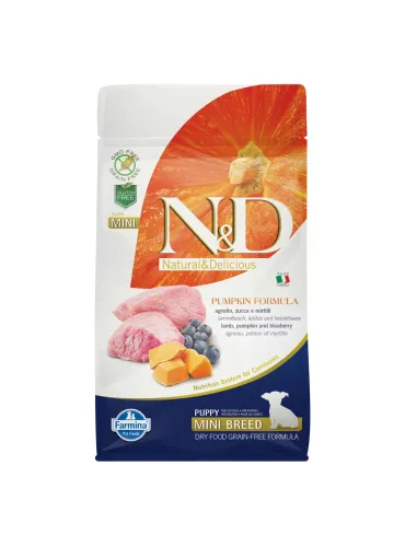 Farmina ned pumpkin grain free puppy mini agnello zucca e mirtillo 800 gr