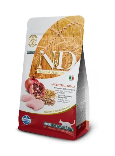 Farmina ned low grain gatto farro avena pollo melograno 5 kg