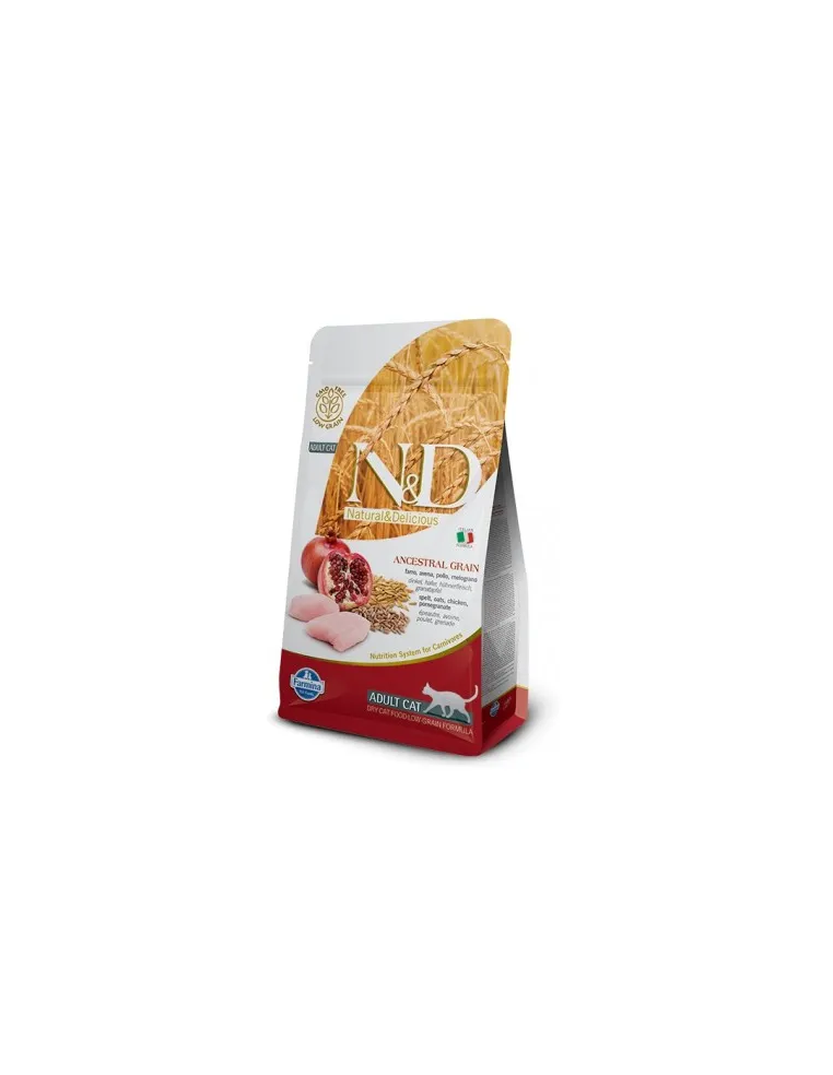 Farmina ned low grain gatto farro avena pollo melograno 5 kg