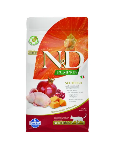 Farmina ned pumpkin gatto neutered quaglia zucca e melograno 1,5 kg